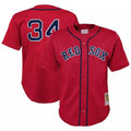 Ldoa B.Red Sox #34 David Ortiz Player Red Mitchell & Ness Cooperstown Collection Mesh Home Stitched Jerseys