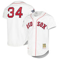 Ldoa B.Red Sox #34 David Ortiz Player White Mitchell & Ness Cooperstown Collection Mesh Home Stitched Jerseys