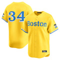 Ldoa B.Red Sox #34 David Ortiz Player Yellow Limited Home Game Stitched Jerseys
