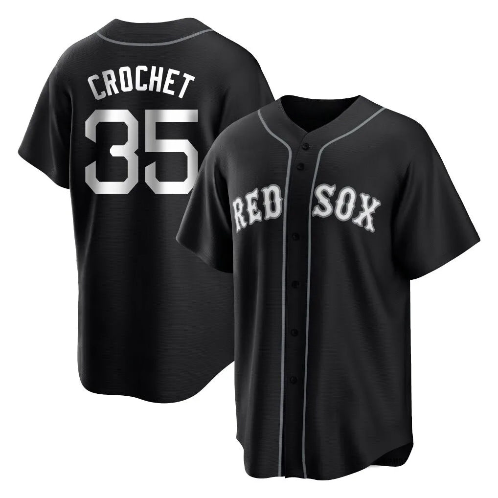 Ldoa B.Red Sox #35 Garrett Crochet Player Black Home Game Stitched Jerseys