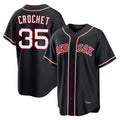 Ldoa B.Red Sox #35 Garrett Crochet Player Black Out Home Game Stitched Jerseys