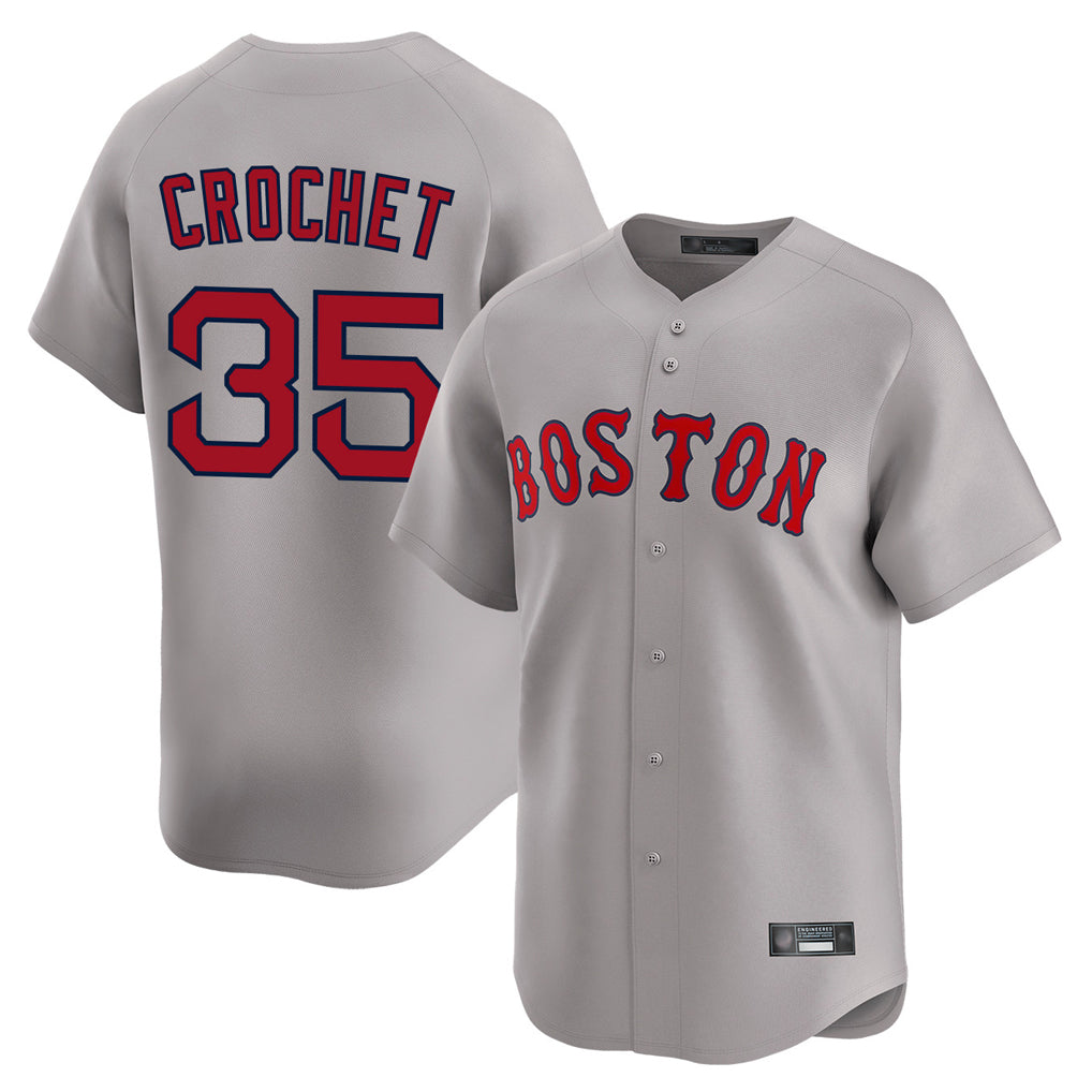 Ldoa B.Red Sox #35 Garrett Crochet Player Gray Road Limited Home Game Stitched Jerseys
