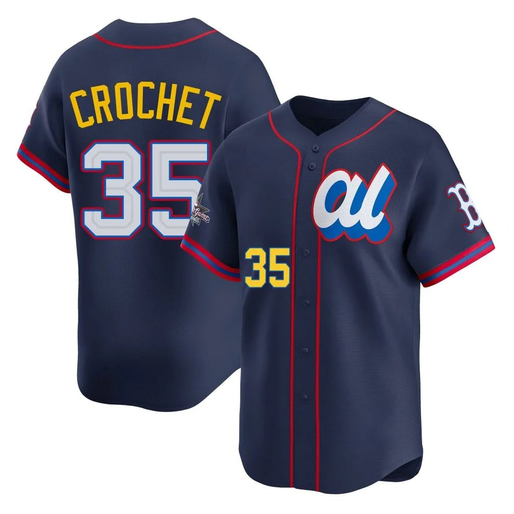 Ldoa B.Red Sox #35 Garrett Crochet Player Navy American League All-Star Edition Game Stitched Jerseys