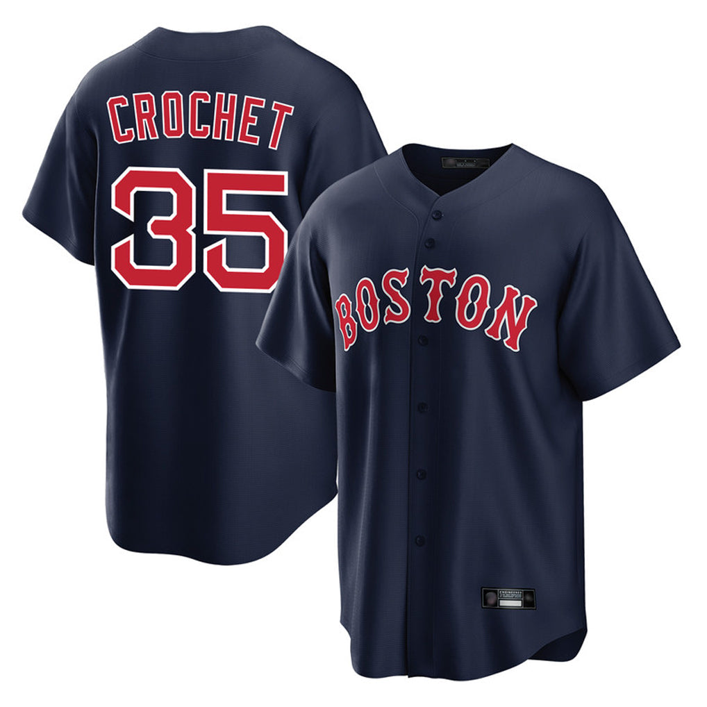 Ldoa B.Red Sox #35 Garrett Crochet Player Navy Home Game Stitched Jerseys