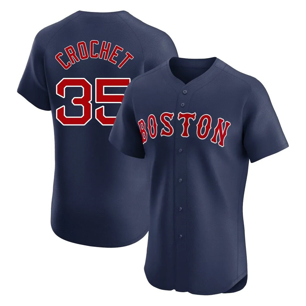 Ldoa B.Red Sox #35 Garrett Crochet Player Navy Limited Elite Home Game Stitched Jerseys
