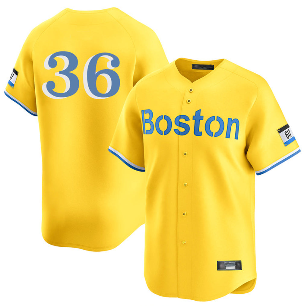 Ldoa B.Red Sox #36 Triston Casas Player Yellow Limited Home Game Stitched Jersey