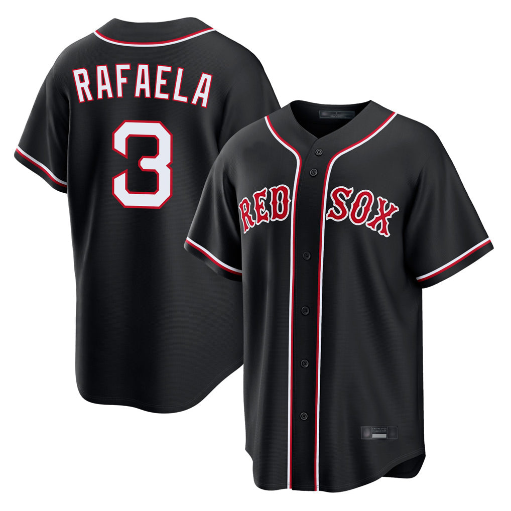 Ldoa B.Red Sox #3 Ceddanne Rafaela Player Black Out Home Game Stitched Jerseys