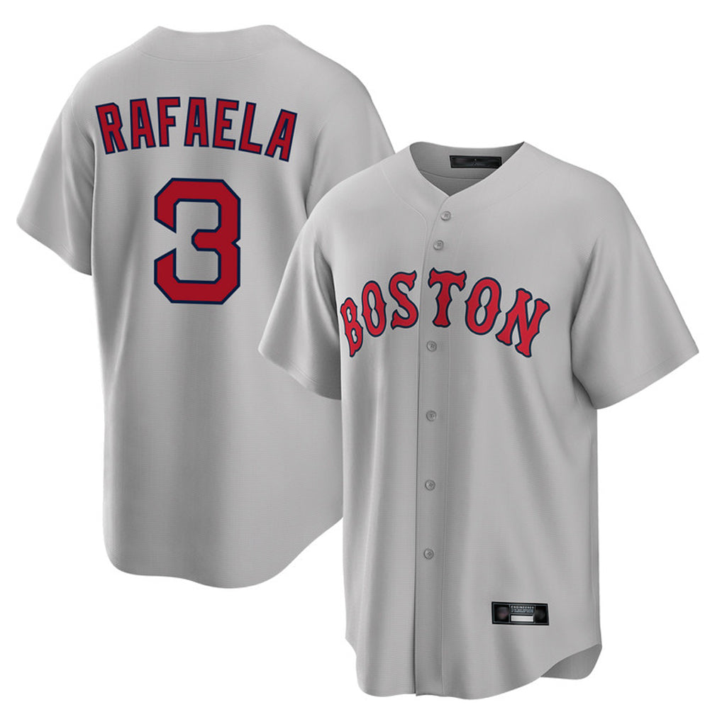 Ldoa B.Red Sox #3 Ceddanne Rafaela Player Gray Road Home Game Stitched Jersey