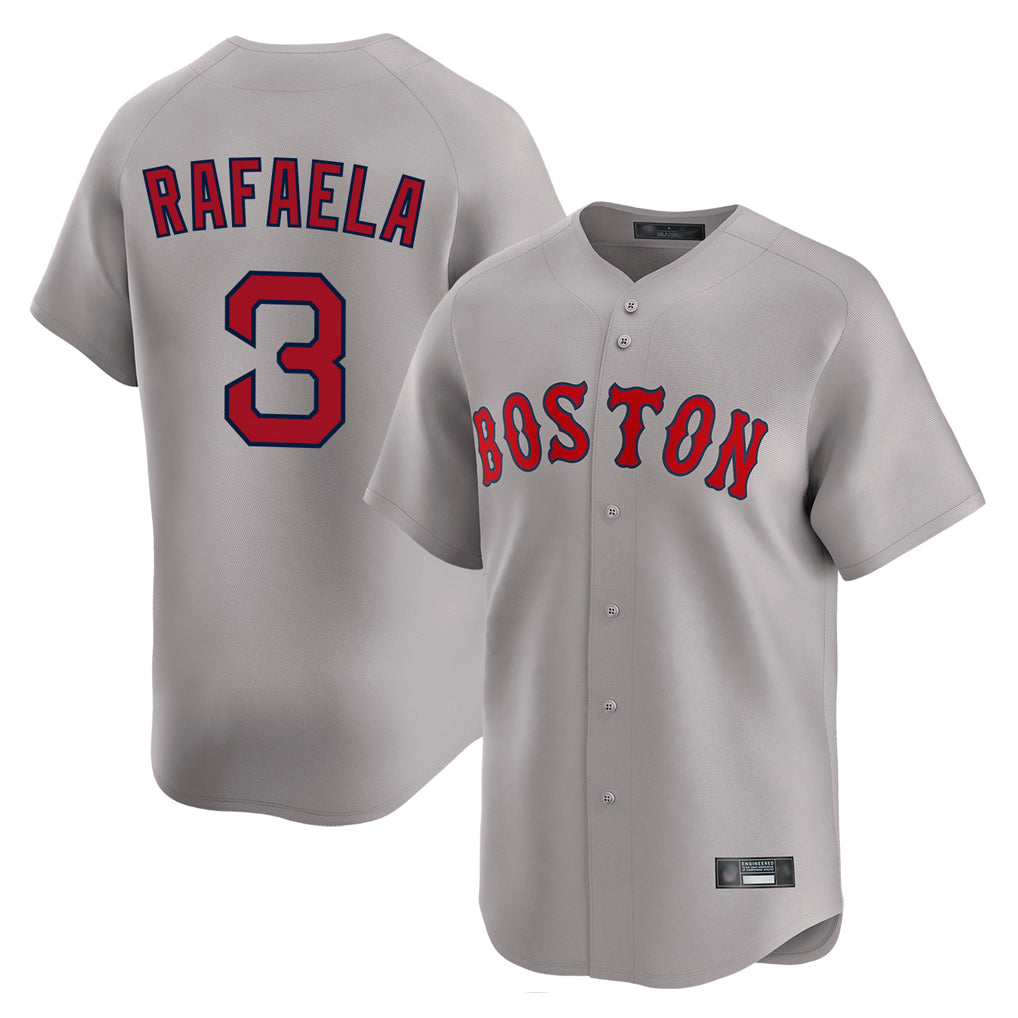 Ldoa B.Red Sox #3 Ceddanne Rafaela Player Gray Road Limited Home Game Stitched Jersey