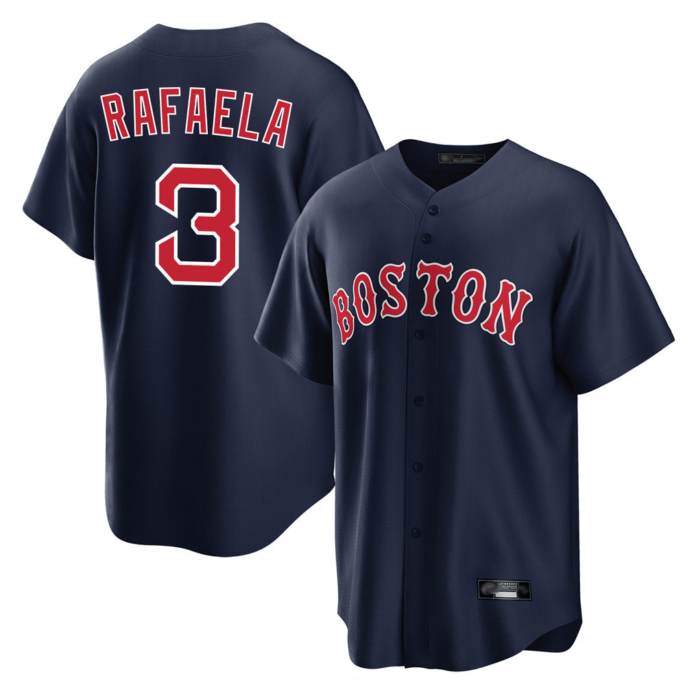 Ldoa B.Red Sox #3 Ceddanne Rafaela Player Navy Home Game Stitched Jersey