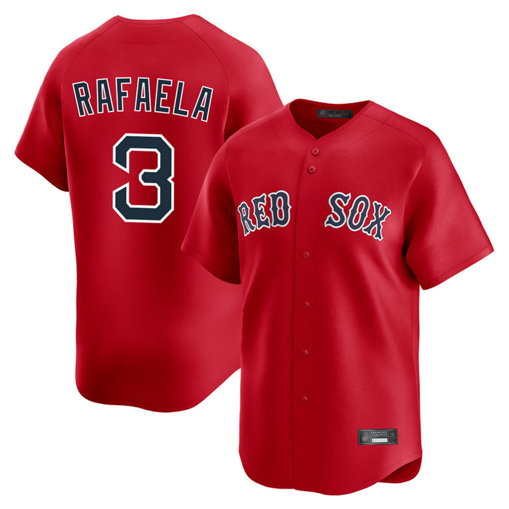 Ldoa B.Red Sox #3 Ceddanne Rafaela Player Red Limited Home Game Stitched Jersey