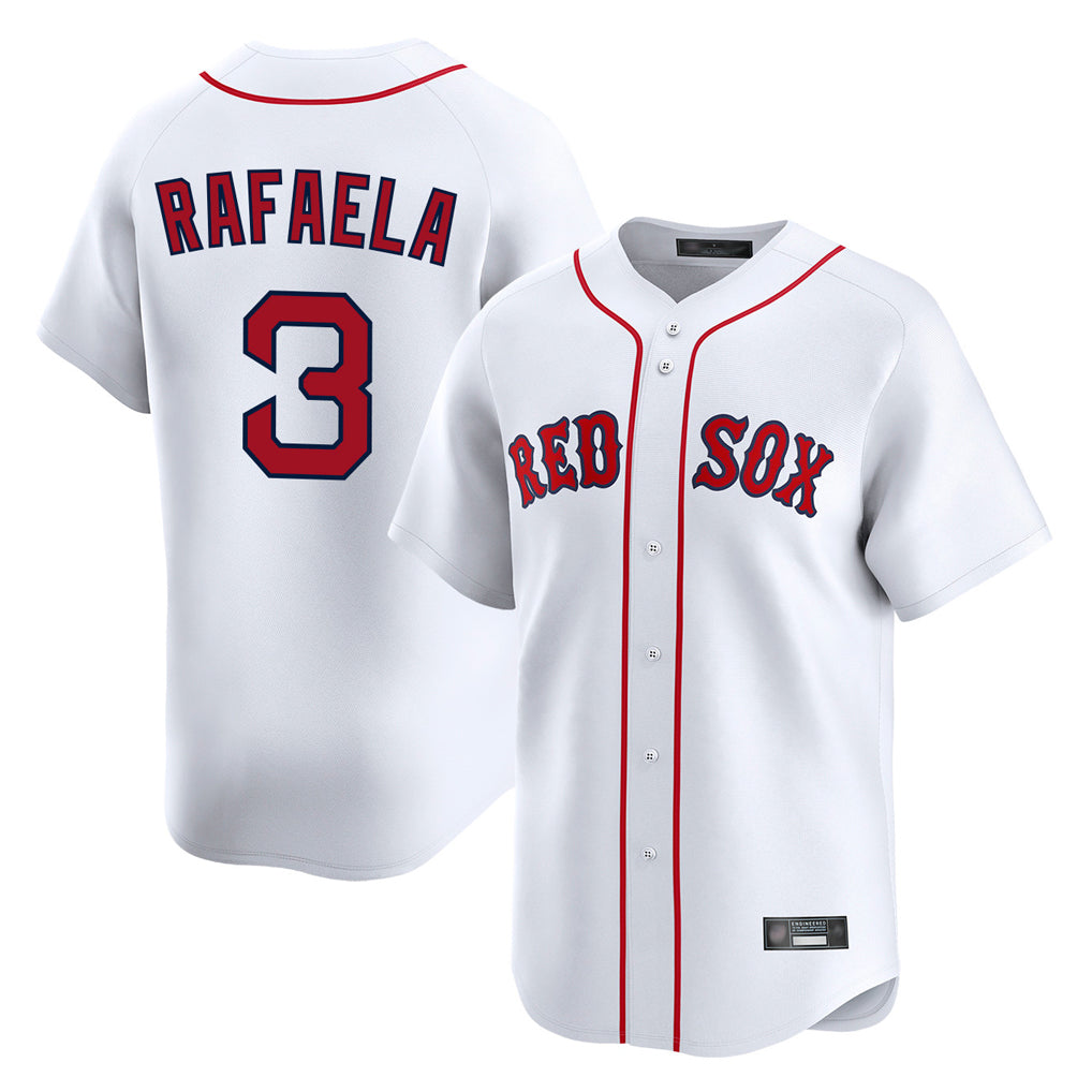 Ldoa B.Red Sox #3 Ceddanne Rafaela Player White Limited Home Game Stitched Jersey
