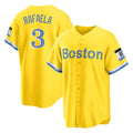 Ldoa B.Red Sox #3 Ceddanne Rafaela Player Yellow Home Game Stitched Jersey