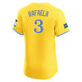 Ldoa B.Red Sox #3 Ceddanne Rafaela Player Yellow Limited Elite Home Game Stitched Jerseys