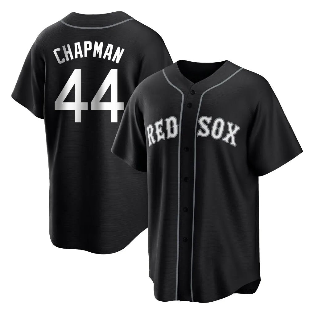 Ldoa B.Red Sox #44 Aroldis Chapman Player Black Home Game Stitched Jerseys