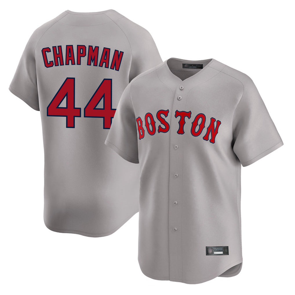 Ldoa B.Red Sox #44 Aroldis Chapman Player Gray Road Limited Home Game Stitched Jerseys