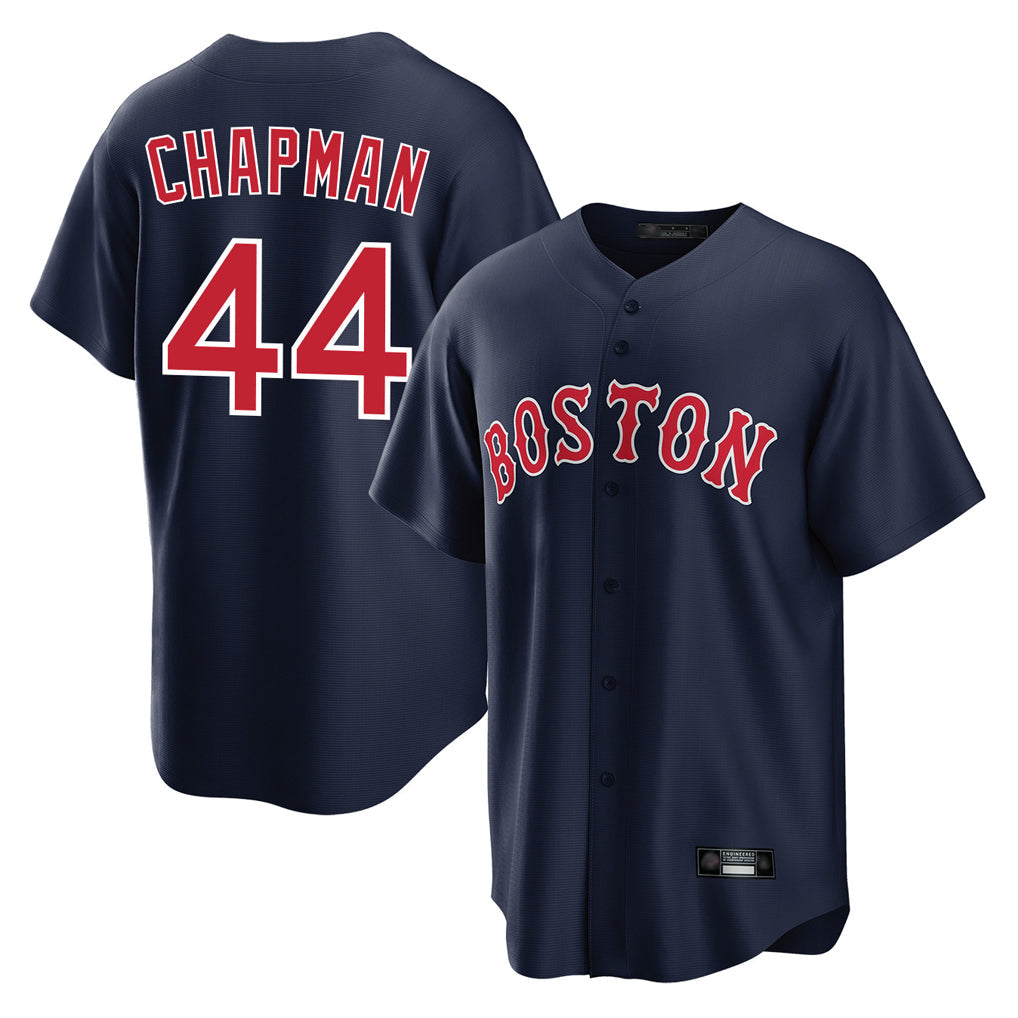 Ldoa B.Red Sox #44 Aroldis Chapman Player Navy Home Game Stitched Jerseys