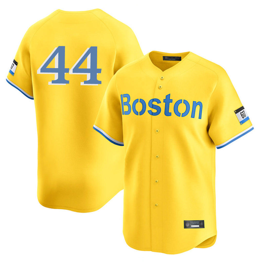 Ldoa B.Red Sox #44 Aroldis Chapman Player Yellow Limited Home Game Stitched Jerseys