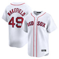Ldoa B.Red Sox #49 Tim Wakefield Player White Limited Home Game Stitched Jerseys