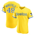 Ldoa B.Red Sox #49 Tim Wakefield Player Yellow Limited Elite Home Game Stitched Jerseys