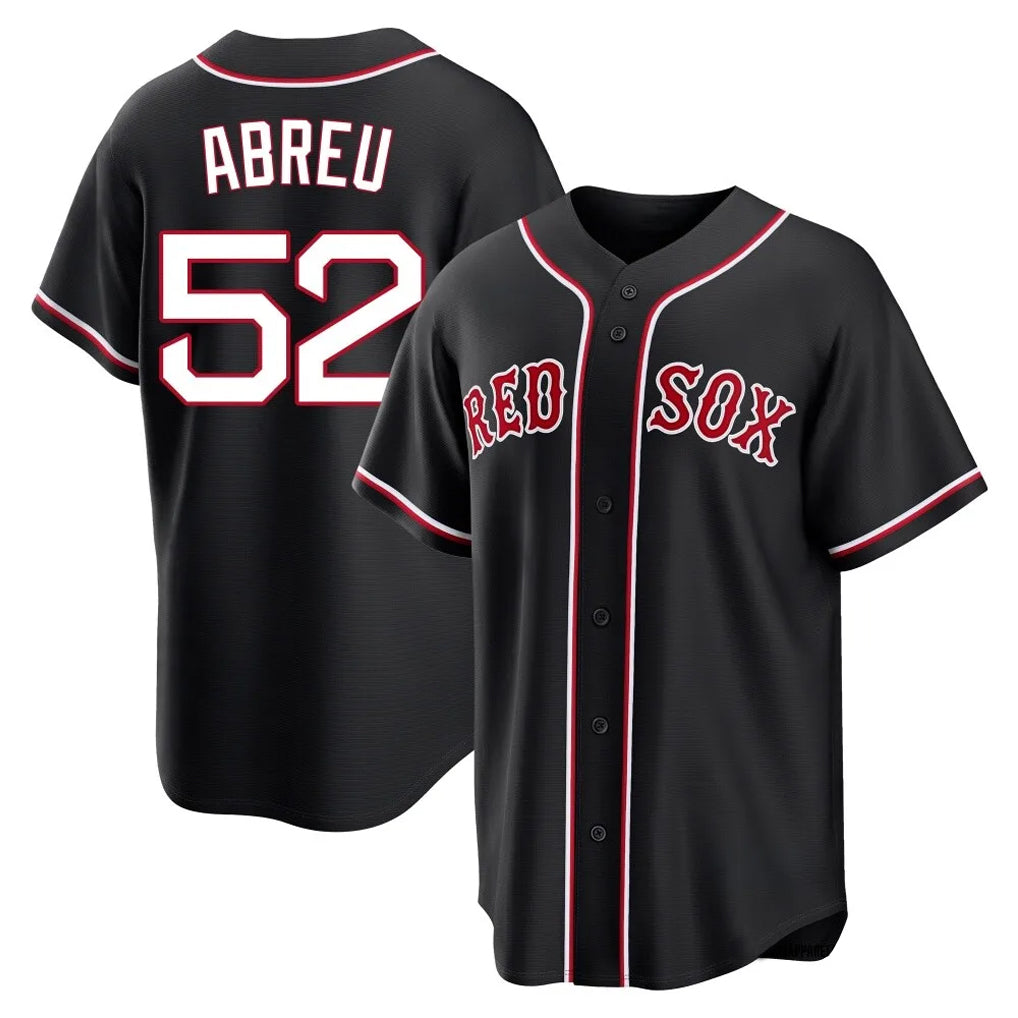Ldoa B.Red Sox #52 Wilyer Abreu Player Black Out Home Game Stitched Jerseys