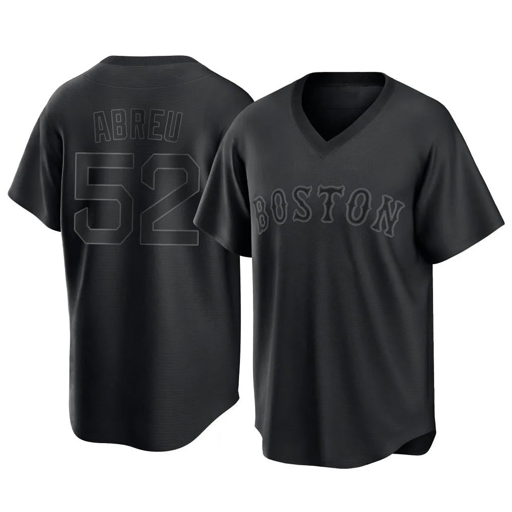 Ldoa B.Red Sox #52 Wilyer Abreu Player Black T-shirt Home Game Stitched Jerseys
