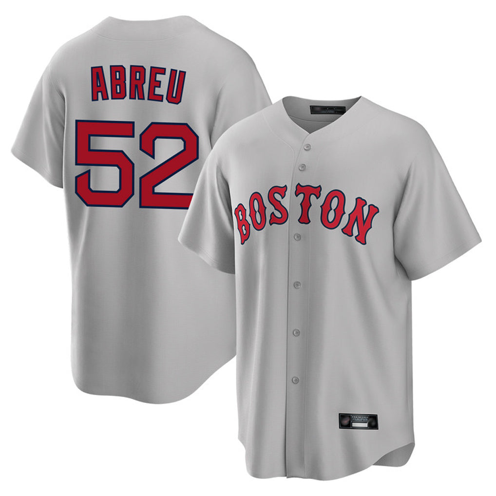 Ldoa B.Red Sox #52 Wilyer Abreu Player Gray Road Home Game Stitched Jerseys