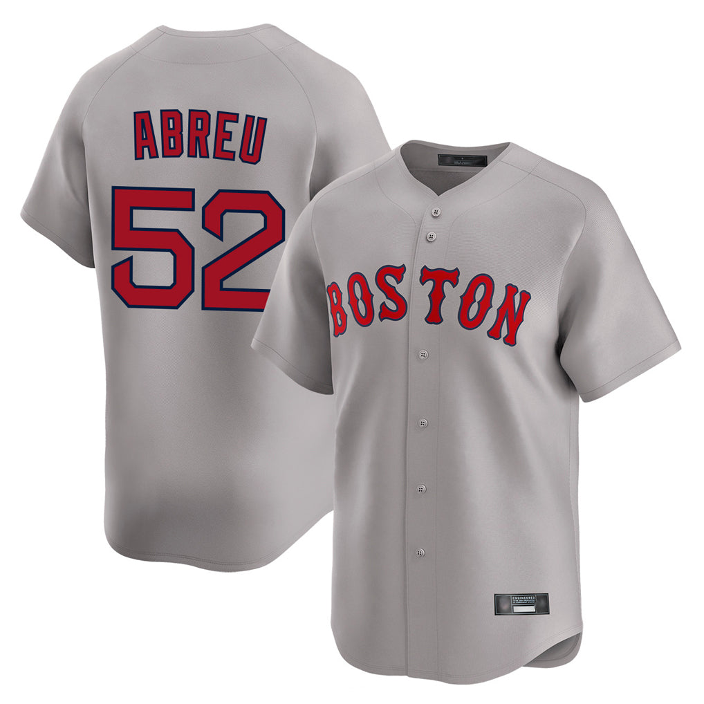Ldoa B.Red Sox #52 Wilyer Abreu Player Gray Road Limited Home Game Stitched Jerseys
