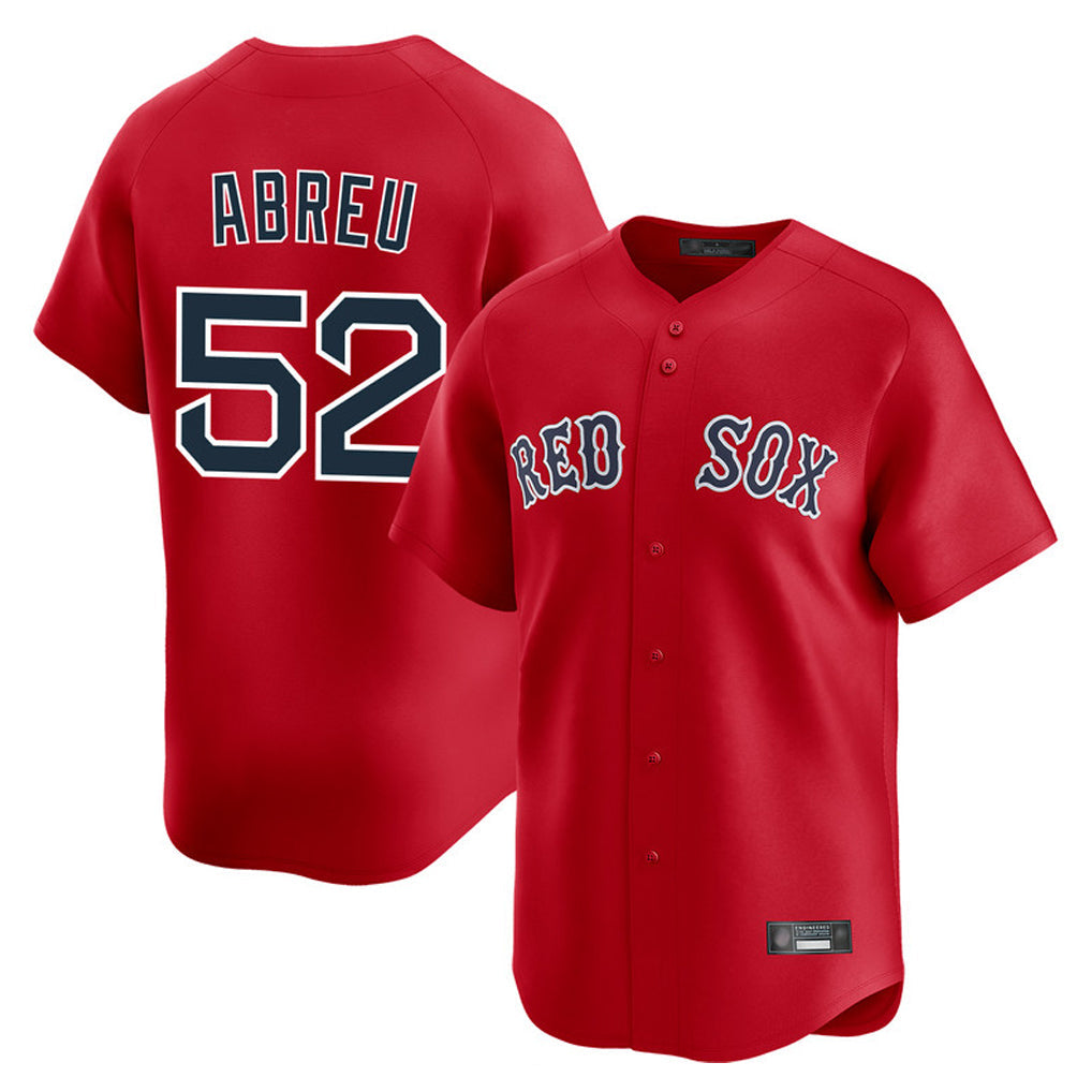 Ldoa B.Red Sox #52 Wilyer Abreu Player Red Limited Home Game Stitched Jerseys