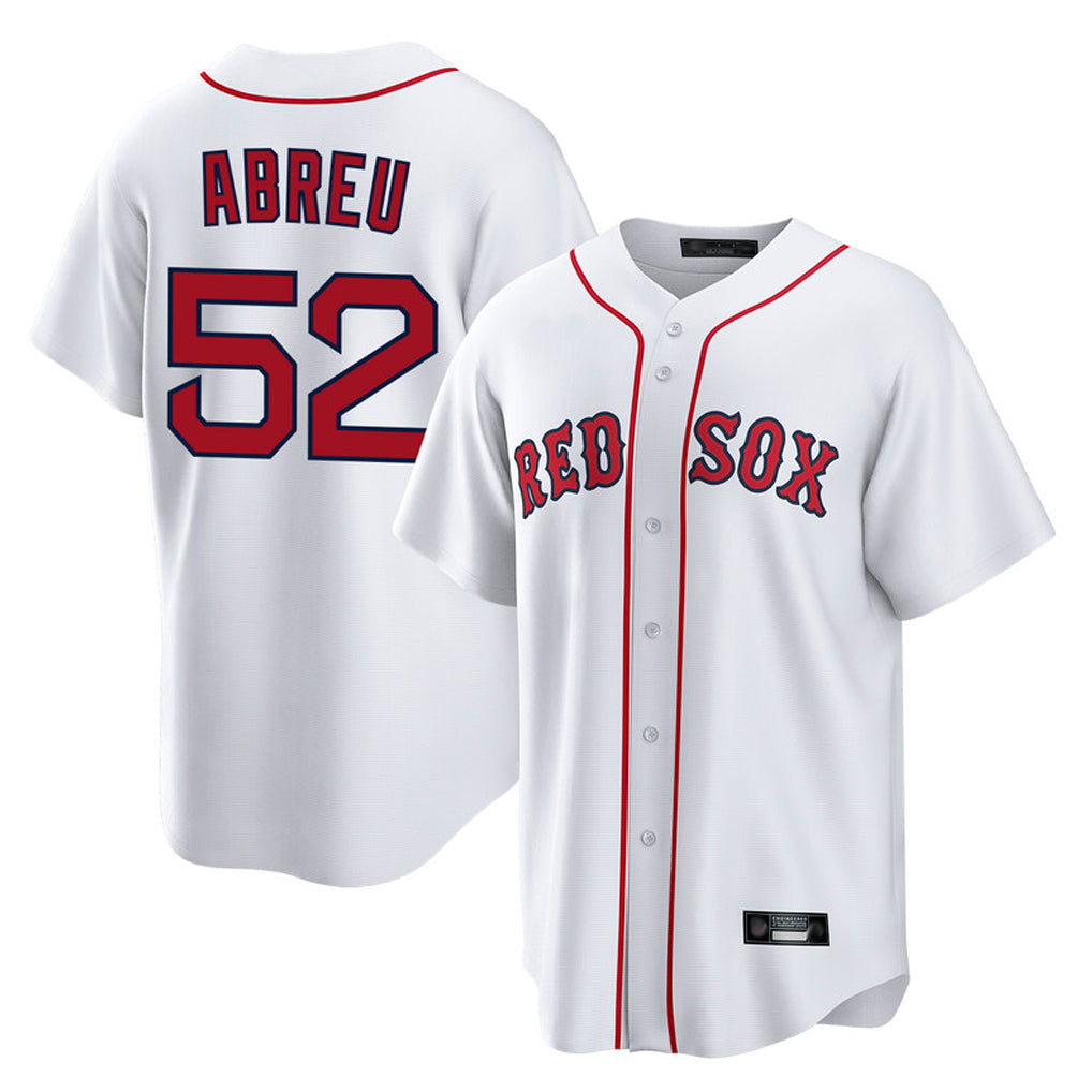 Ldoa B.Red Sox #52 Wilyer Abreu Player White Home Game Stitched Jerseys