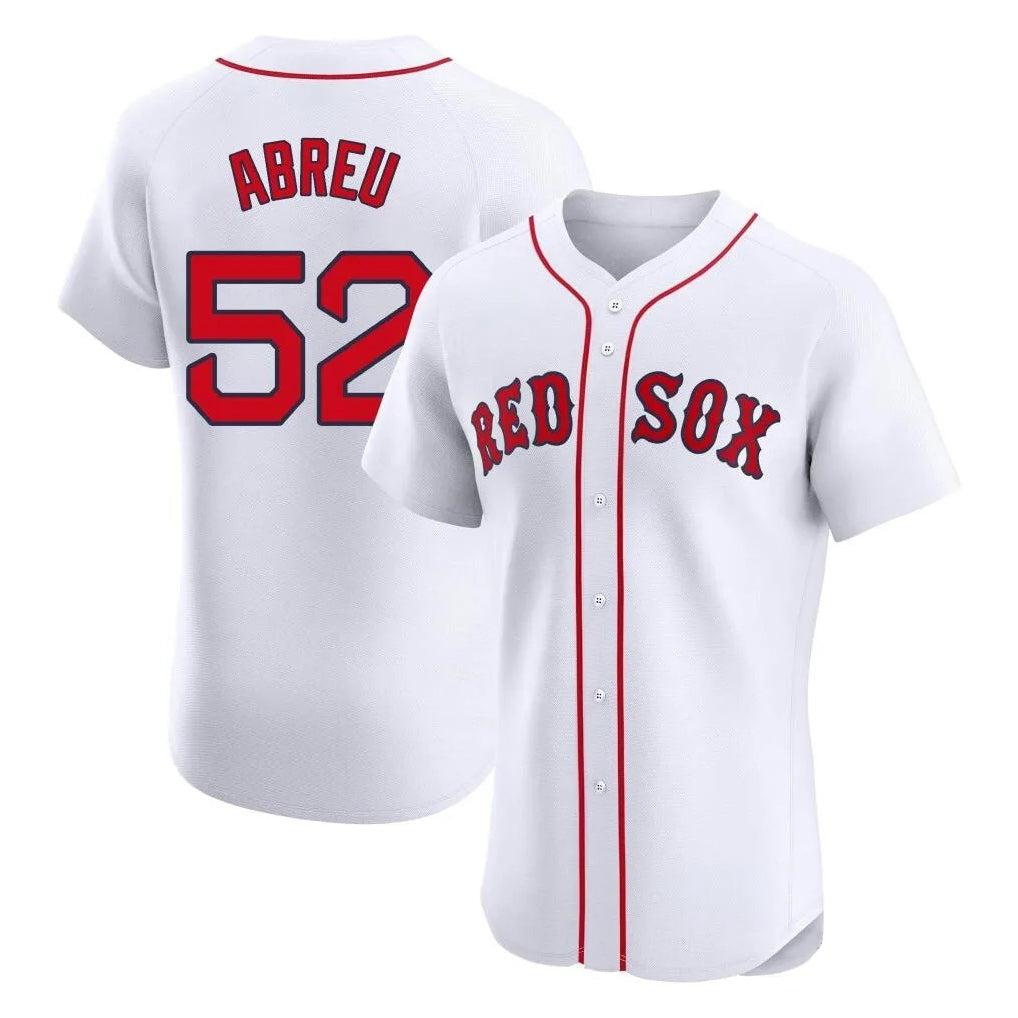 Ldoa B.Red Sox #52 Wilyer Abreu Player White Limited Elite Home Game Stitched Jerseys