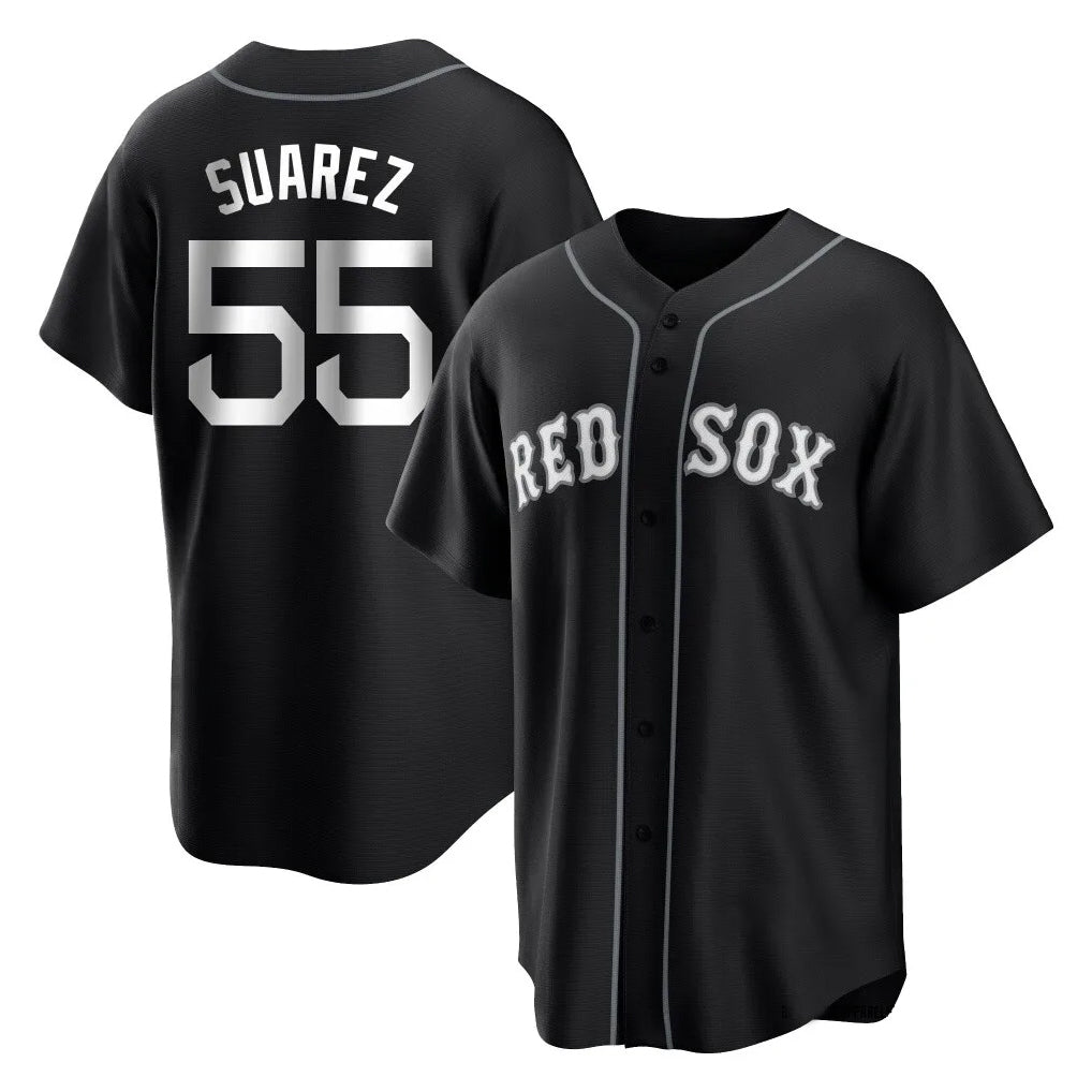 Ldoa B.Red Sox #55 Ranger Su¡§¡érez Player Black Home Game Stitched Jerseys