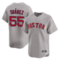 Ldoa B.Red Sox #55 Ranger Su¡§¡érez Player Gray Road Limited Home Game Stitched Jerseys