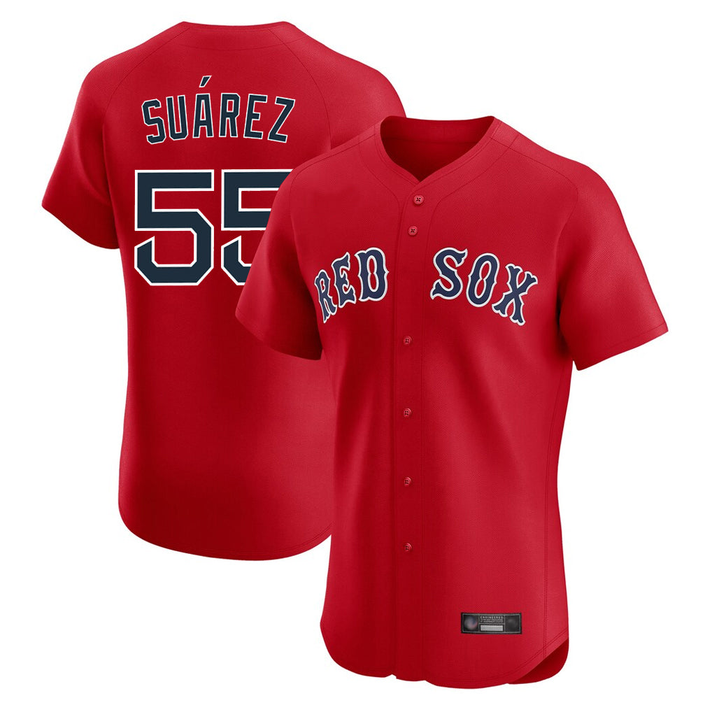 Ldoa B.Red Sox #55 Ranger Su¡§¡érez Player Red Limited Elite Home Game Stitched Jerseys