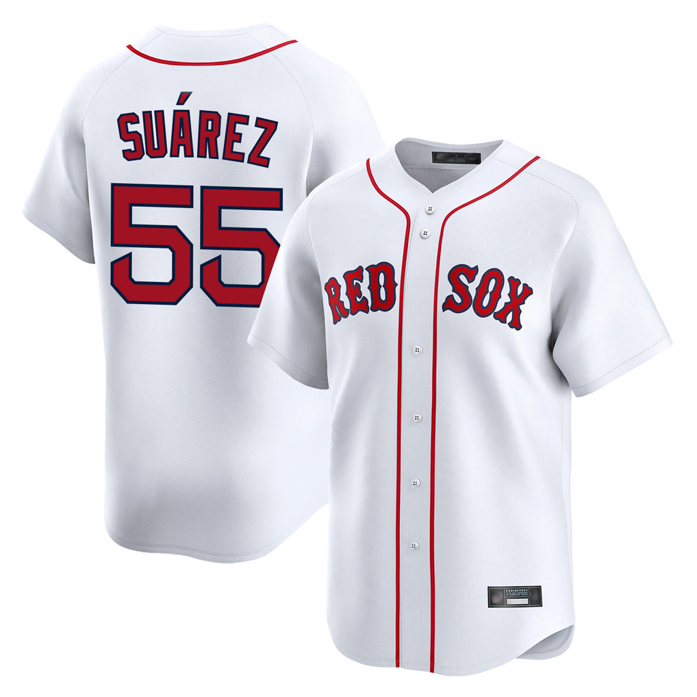 Ldoa B.Red Sox #55 Ranger Su¡§¡érez Player White Limited Home Game Stitched Jerseys