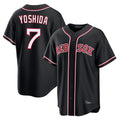 Ldoa B.Red Sox #7 Masataka Yoshida Player Black Home Game Stitched Jerseys