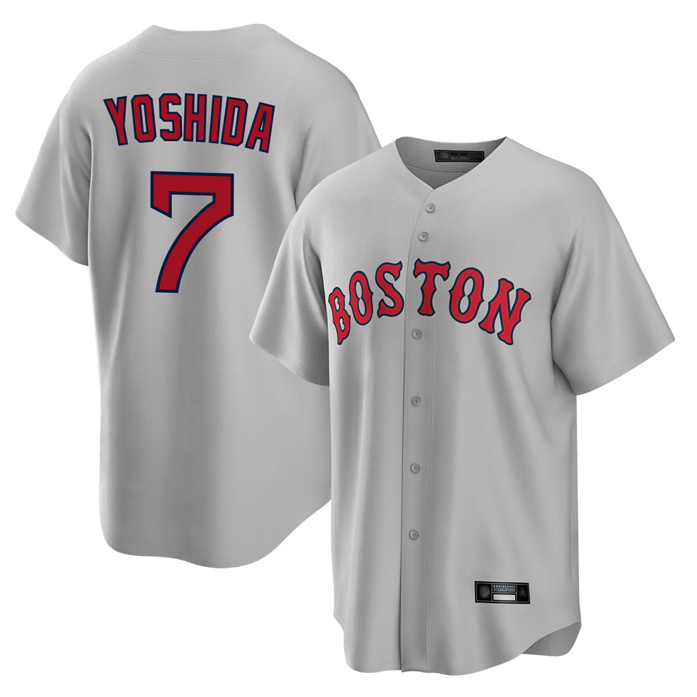 Ldoa B.Red Sox #7 Masataka Yoshida Player Gray Road Home Game Stitched Jersey