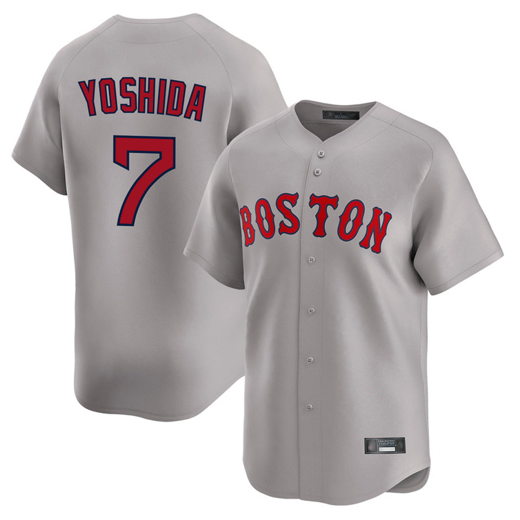 Ldoa B.Red Sox #7 Masataka Yoshida Player Gray Road Limited Home Game Stitched Jersey