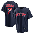 Ldoa B.Red Sox #7 Masataka Yoshida Player Navy Home Game Stitched Jersey
