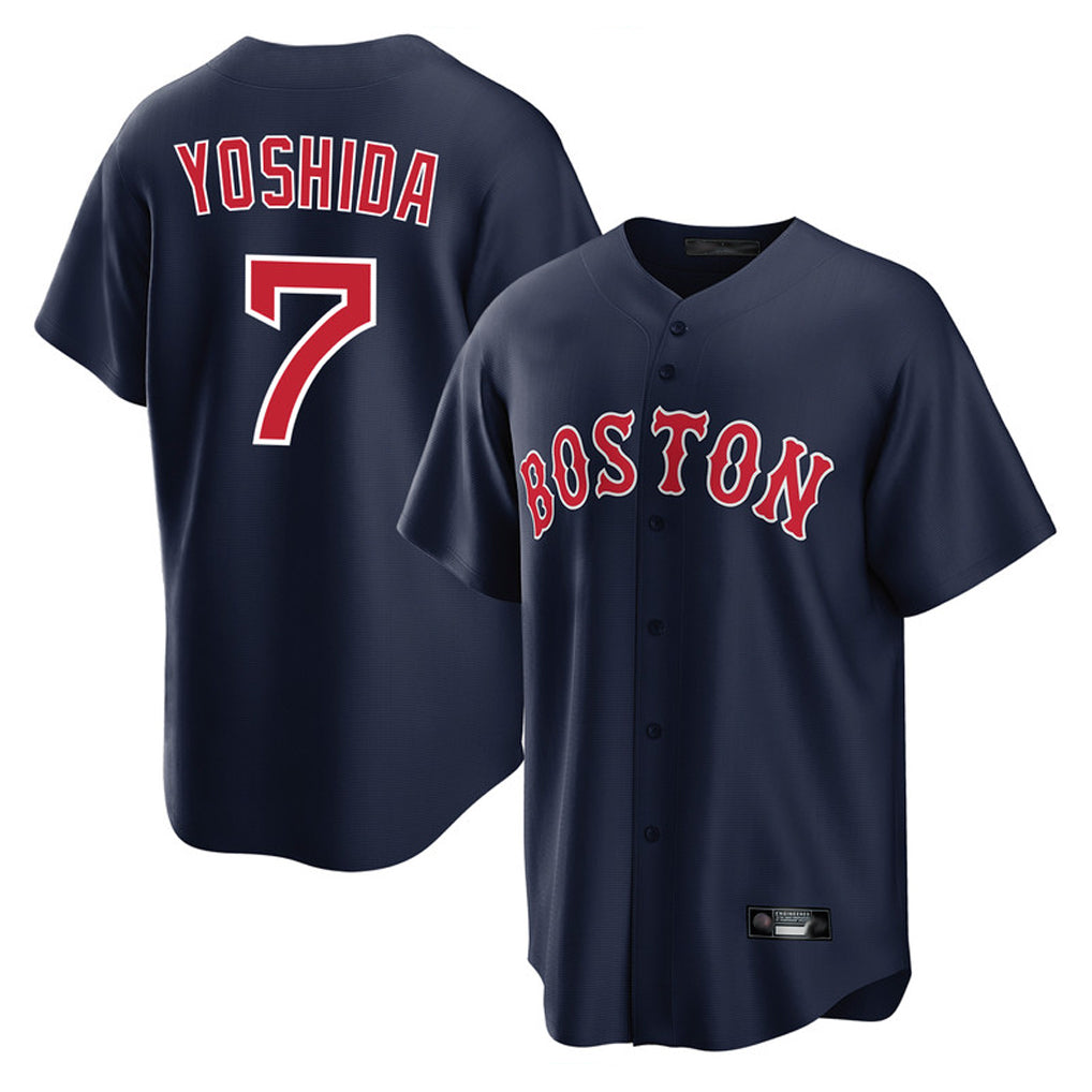 Ldoa B.Red Sox #7 Masataka Yoshida Player Navy Home Game Stitched Jersey