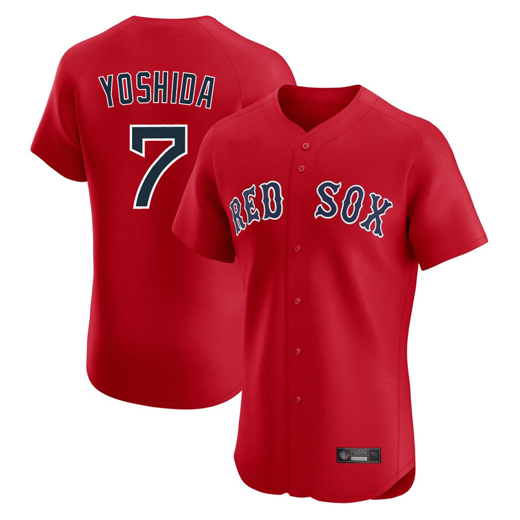 Ldoa B.Red Sox #7 Masataka Yoshida Player Red Limited Elite Home Game Stitched Jersey
