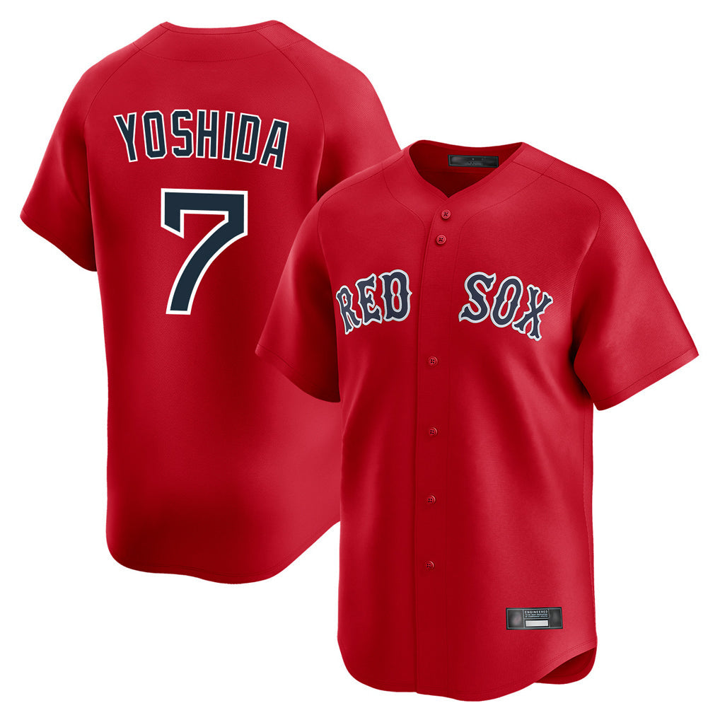 Ldoa B.Red Sox #7 Masataka Yoshida Player Red Limited Home Game Stitched Jersey