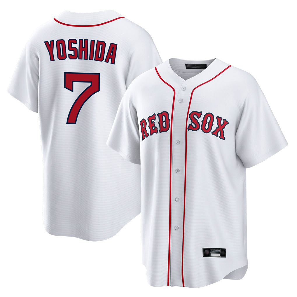 Ldoa B.Red Sox #7 Masataka Yoshida Player White Home Game Stitched Jersey