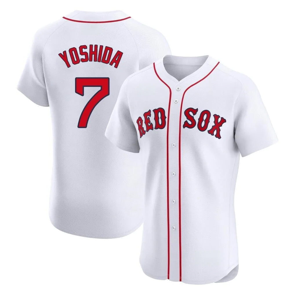 Ldoa B.Red Sox #7 Masataka Yoshida Player White Limited Elite Home Game Stitched Jersey