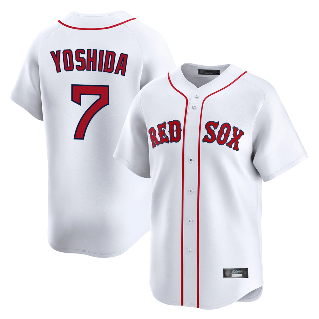 Ldoa B.Red Sox #7 Masataka Yoshida Player White Limited Home Game Stitched Jersey