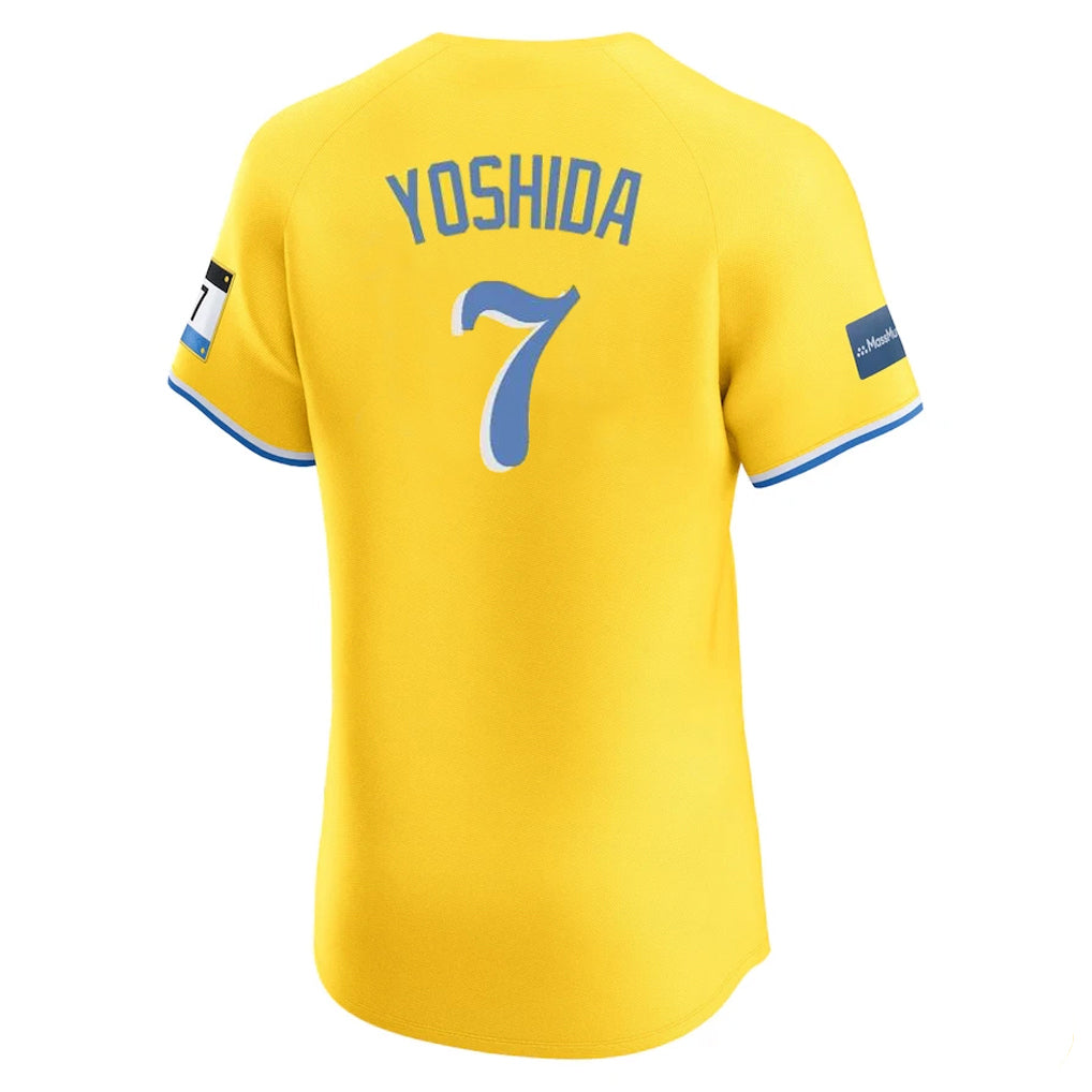 Ldoa B.Red Sox #7 Masataka Yoshida Player Yellow Limited Elite Home Game Stitched Jerseys