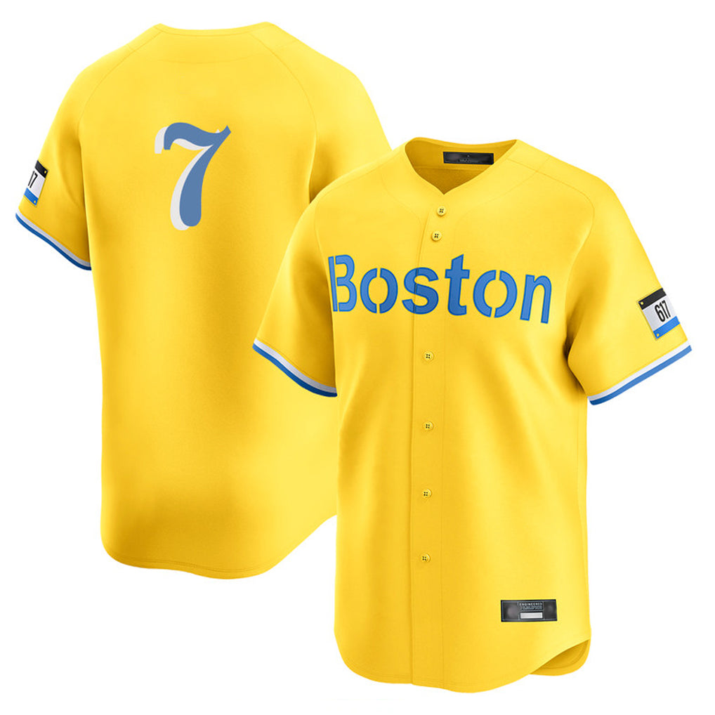 Ldoa B.Red Sox #7 Masataka Yoshida Player Yellow Limited Home Game Stitched Jersey