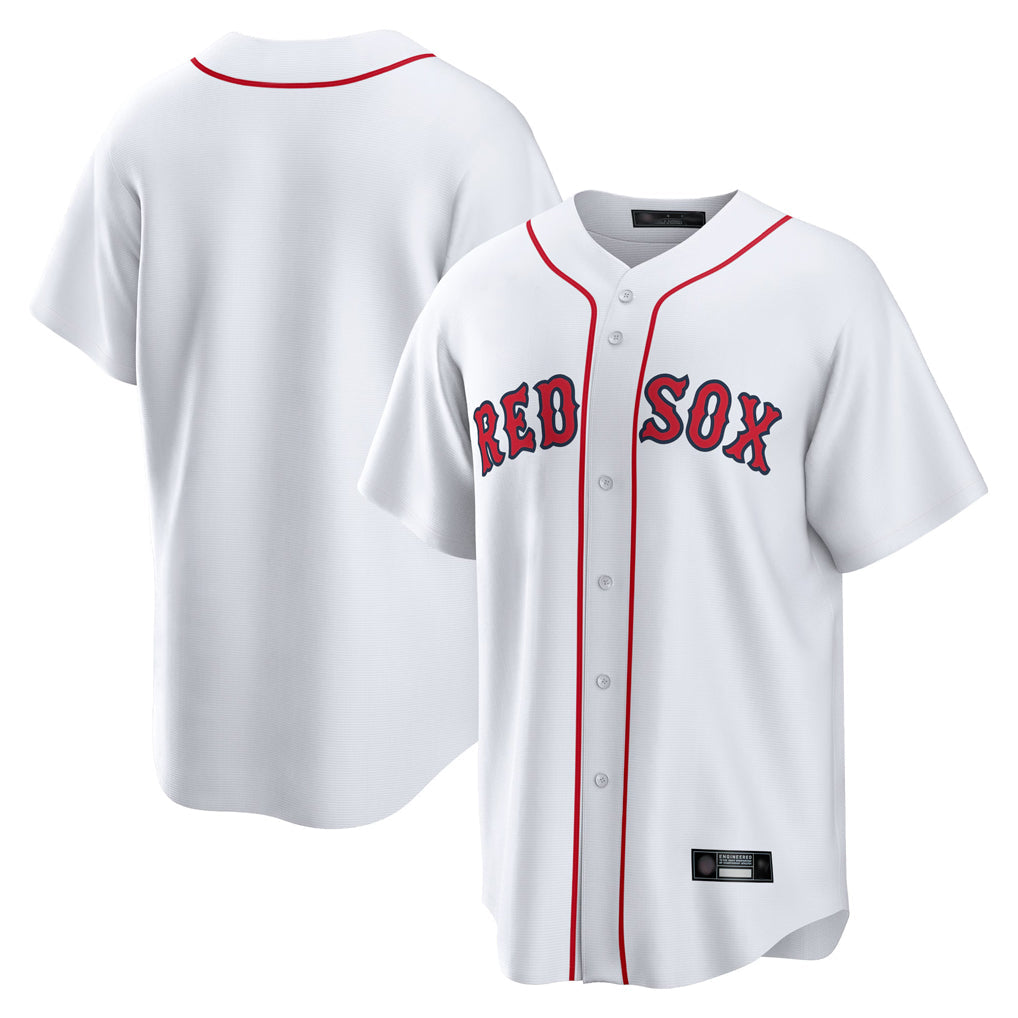 Ldoa B.Red Sox Blank Player White Home Game Stitched Jerseys