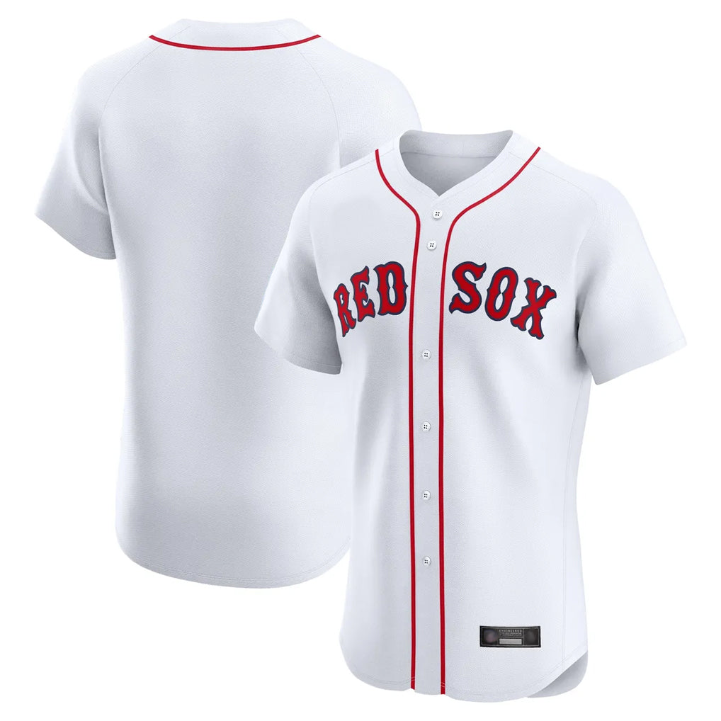 Ldoa B.Red Sox Blank Player White Limited Elite Home Game Stitched Jerseys