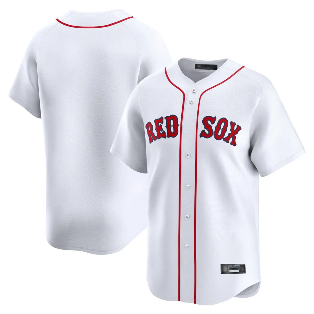 Ldoa B.Red Sox Blank Player White Limited Home Game Stitched Jerseys